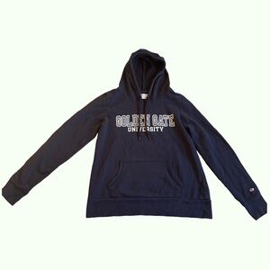 Champion Dark Blue Hoodie with University Logo Medium
